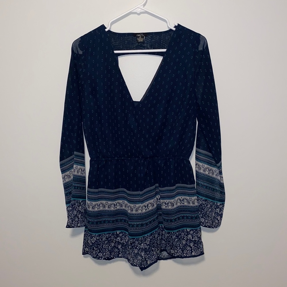 Rue 21 Navy Romper